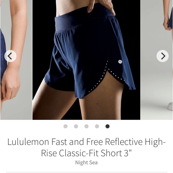 lululemon athletica Pants - NWT Lululemon fast and free HR shorts 3” NIGHT SEA Sz 4